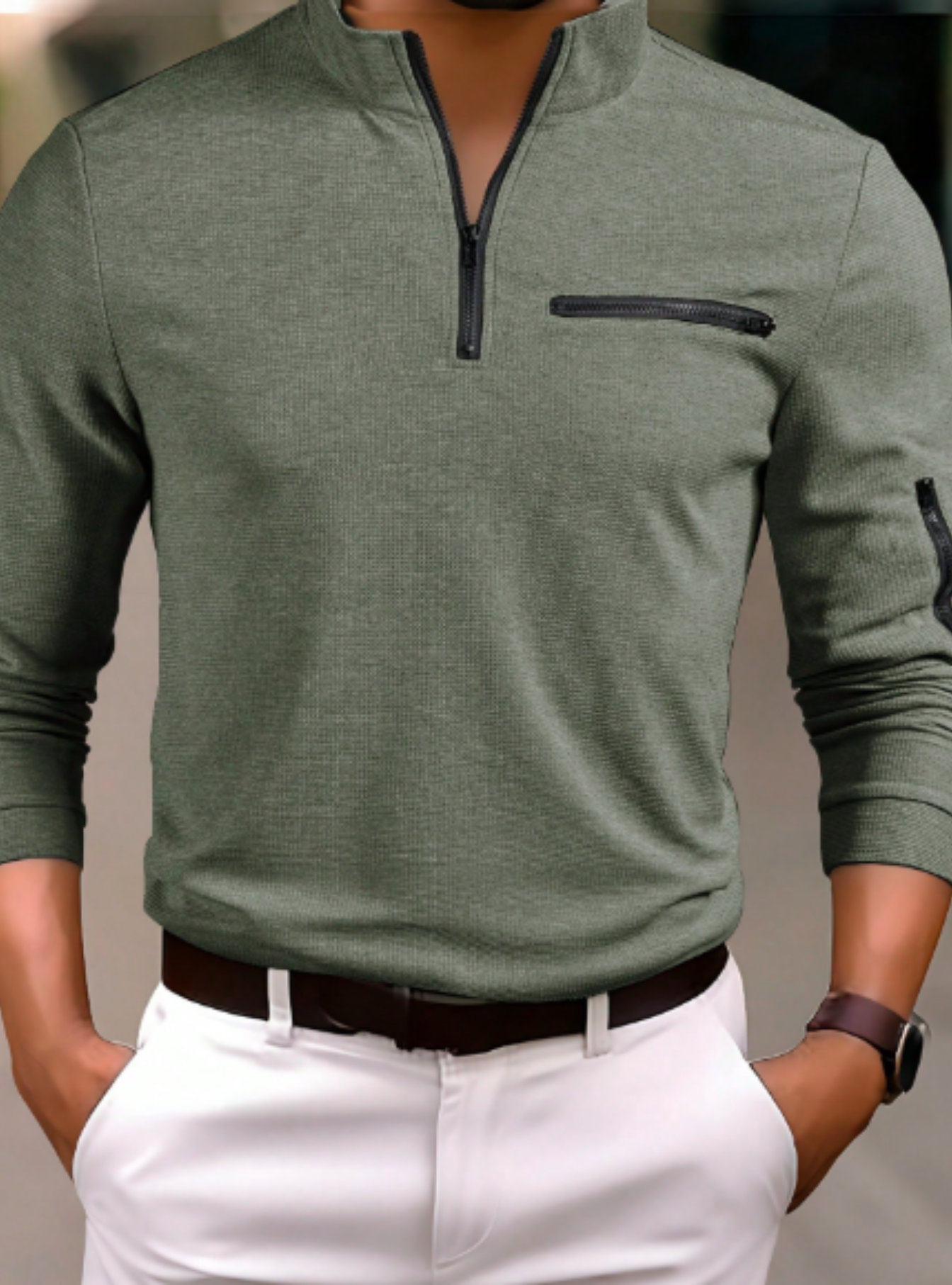 Men's Textured Waffle Fabric